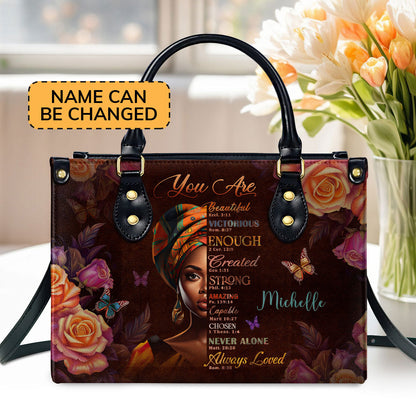 You Are Never Alone - Personalized Leather Handbag GMJSLB200030