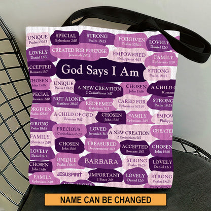 What God Says About You - Personalized Tote Bag GTTJS10053