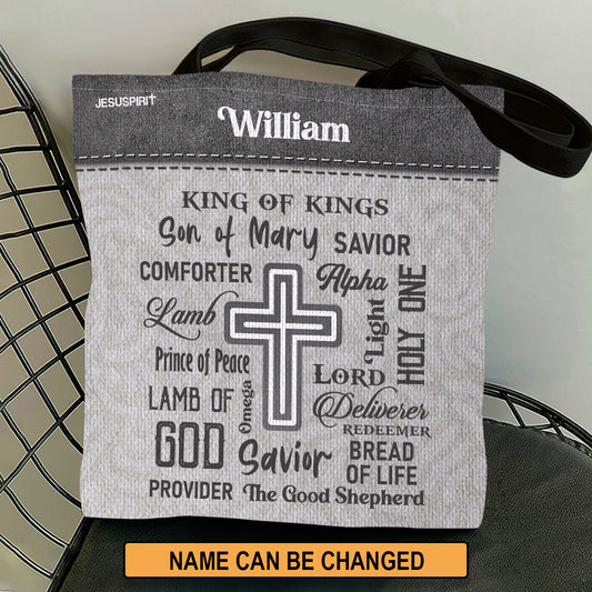 King Of Kings - Personalized Christian Cross Tote Bag GTTJS10067