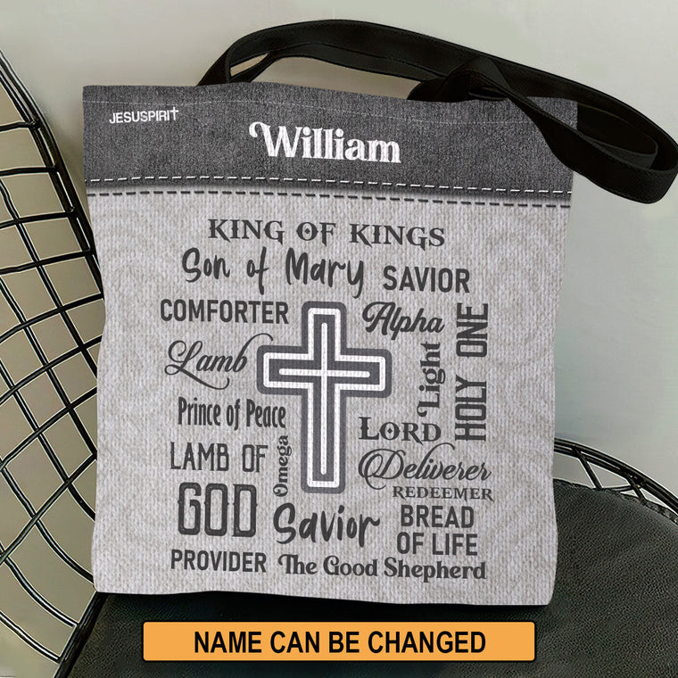 King Of Kings - Personalized Christian Cross Tote Bag GTTJS10067