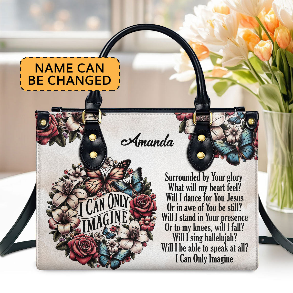 Faith Quote - Personalized Leather Handbag for Her GMJSLB200009
