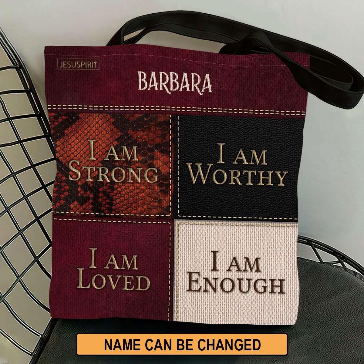 I Am Loved, I Am Enough - Personalized Tote Bag GTTJS10104