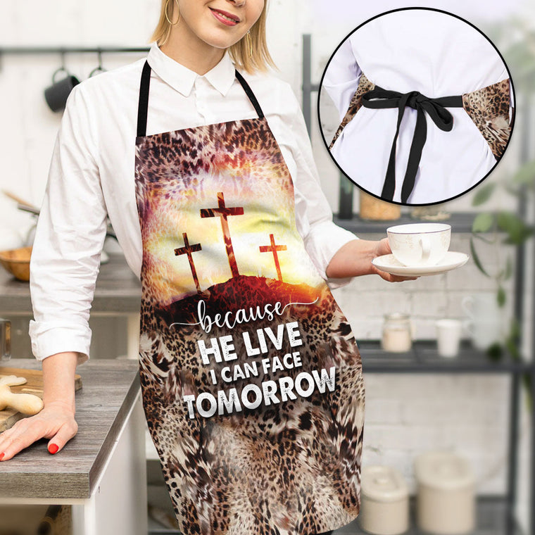 Because He Lives - Christian Apron for Women
