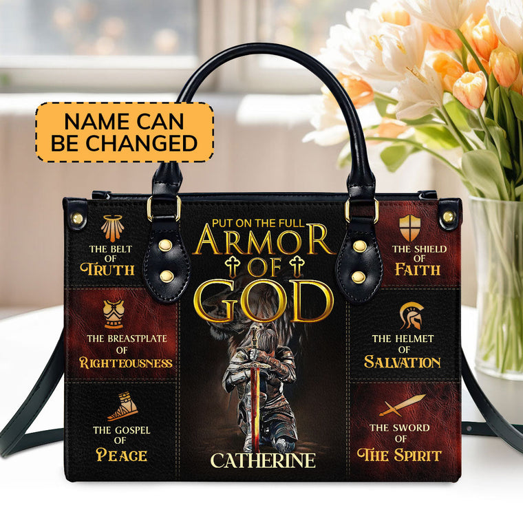 Armor of God - Personalized Leather Handbag - Gift for Women GMJSLB200015