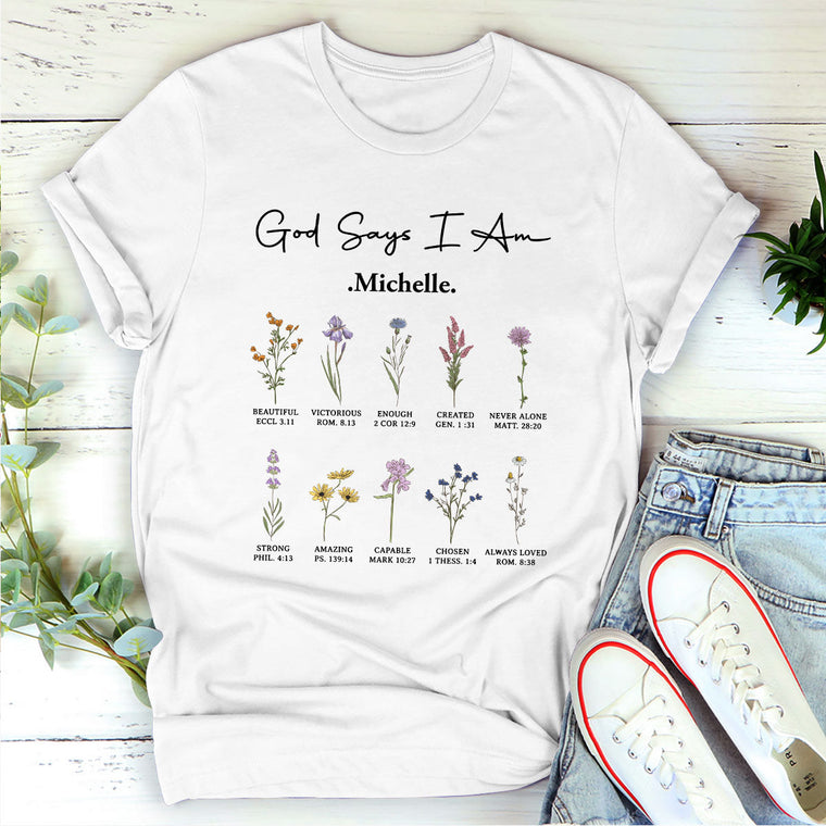 God Says I Am - Personalized Classic Unisex T-shirt GMJSTS200098