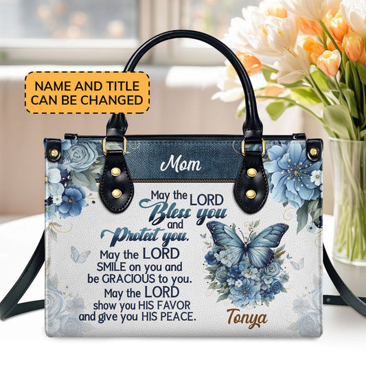 May The Lord Bless You - Personalized Leather Handbag GMJSLB200003