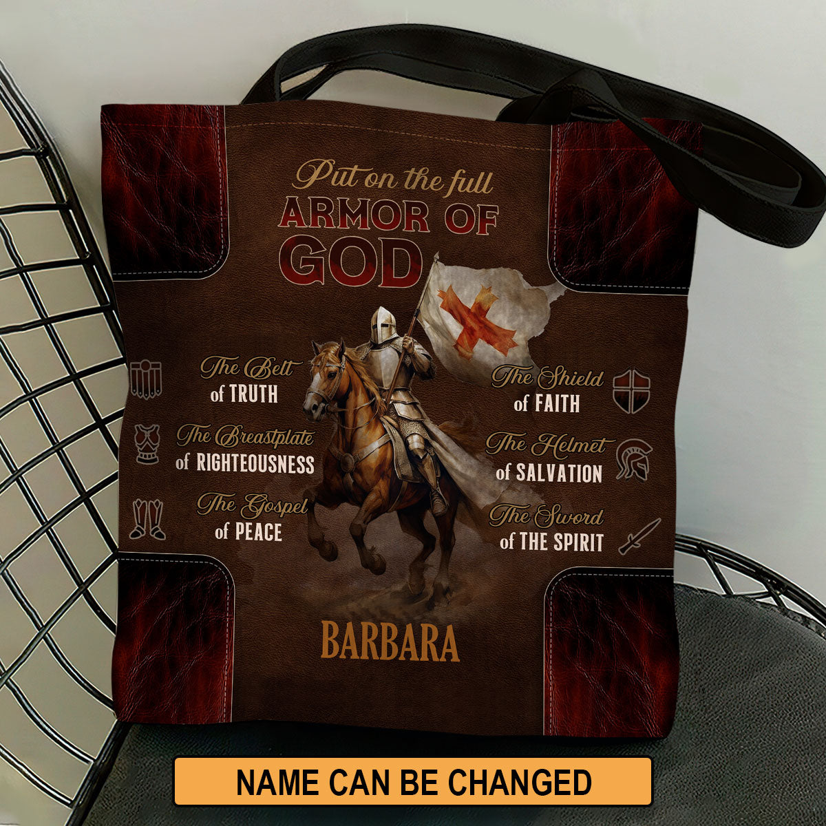 Armor of God - Christian Tote Bag - Personalized Faith Gift GTTJS10022