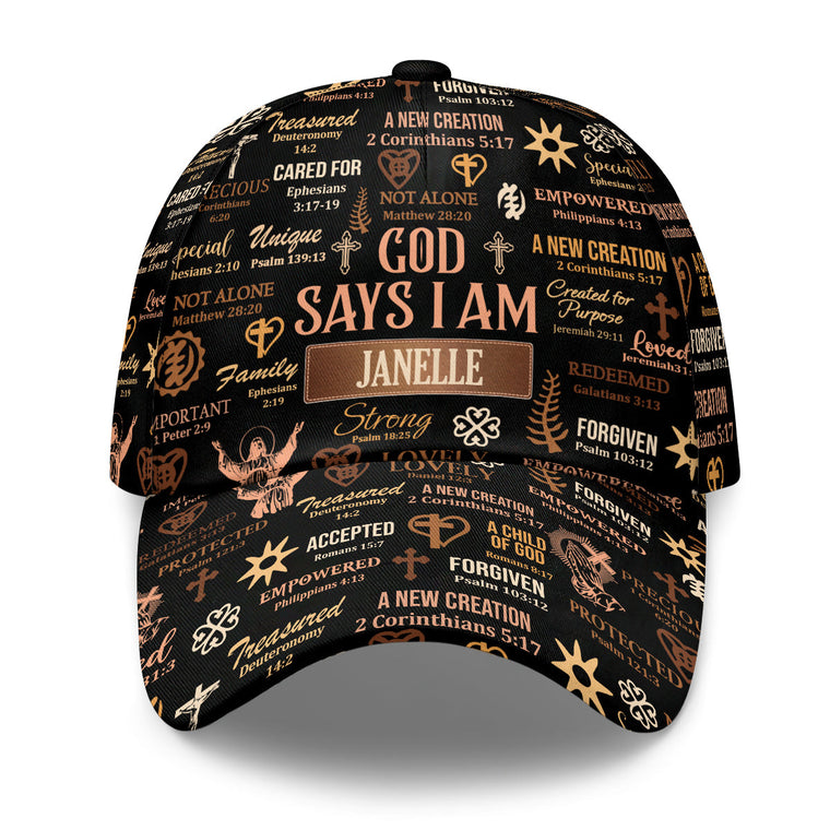 God Says I Am - Personalized Classic Cap - Christian Faith Gift for Women
