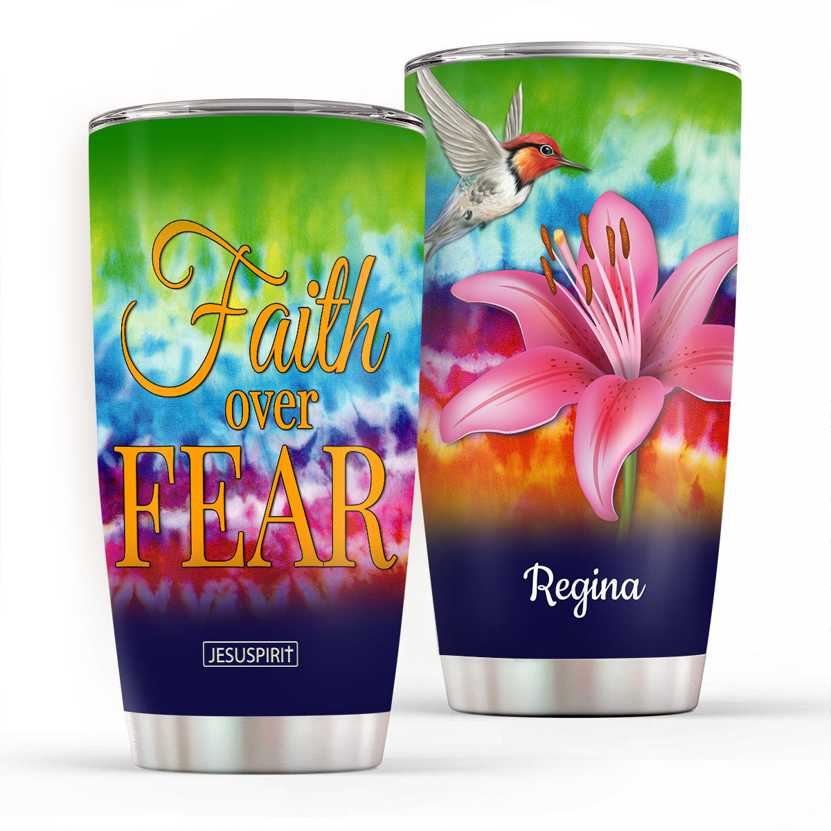 Faith Over Fear - Personalized Stainless Steel Tumbler