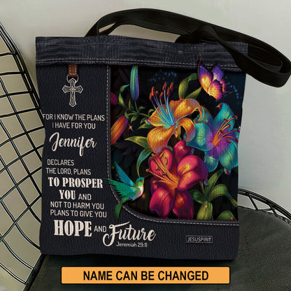 For I Know The Plans - Personalized Tote Bag GTTJS10139