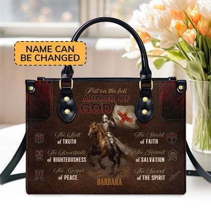 Faithful Christian - Personalized Leather Handbag GMJSLB200023