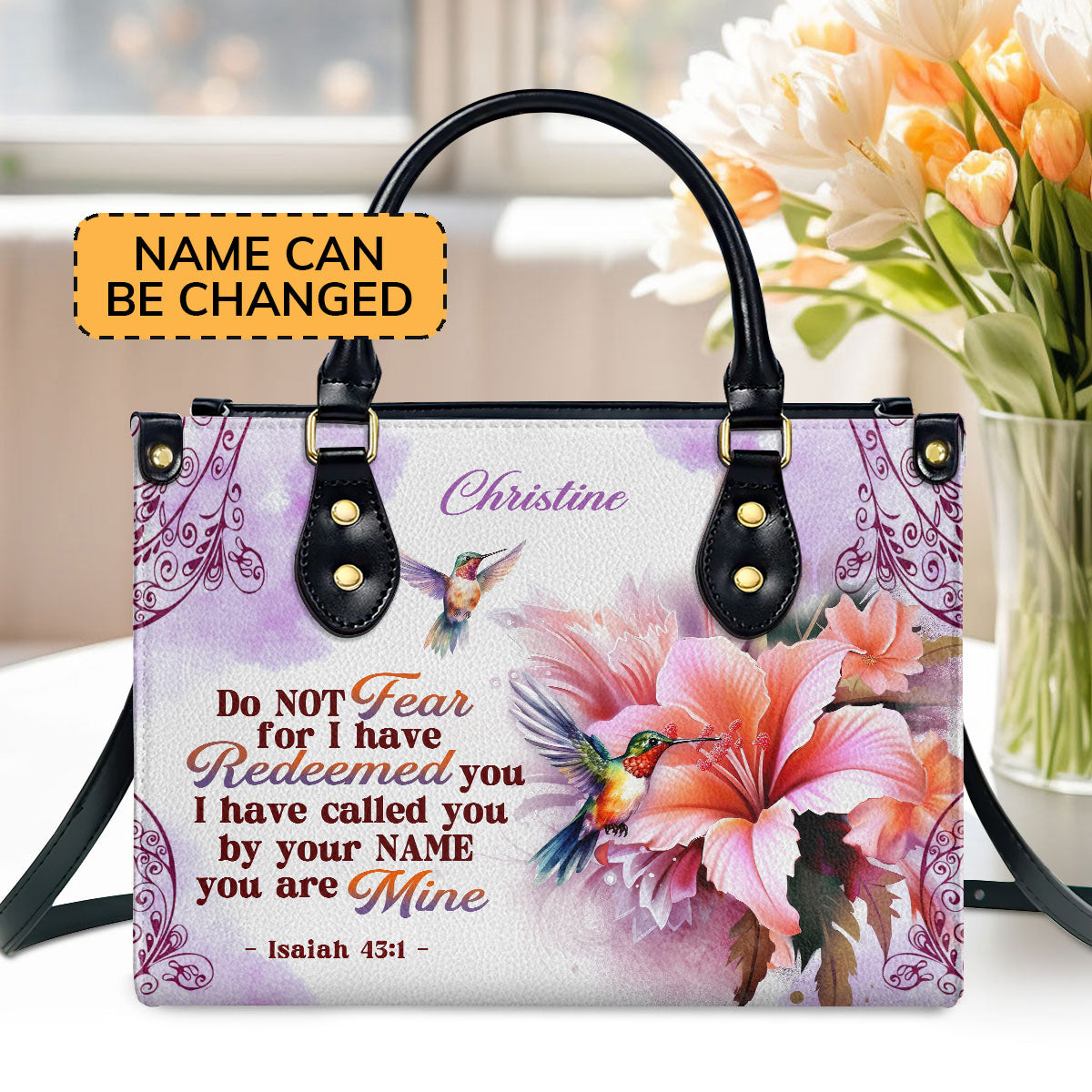 I Have Called You By Your Name - Personalized Leather Handbag GMJSLB200027
