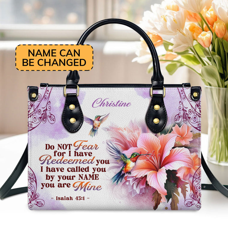 I Have Called You By Your Name - Personalized Leather Handbag GMJSLB200027