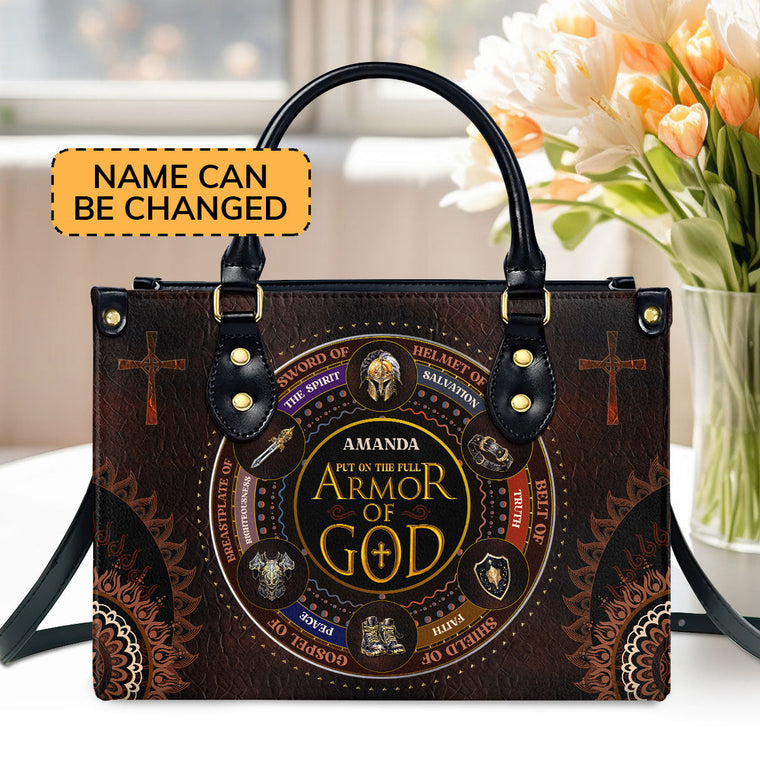 Armor Of God - Personalized Leather Handbag for Women GMJSLB200008