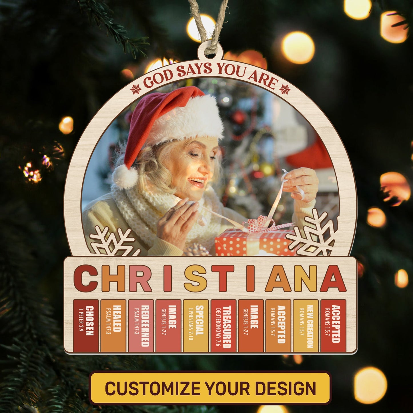 God Says You Are - Personalized Suncatcher Ornament - Gift for Loved One GOJS10293