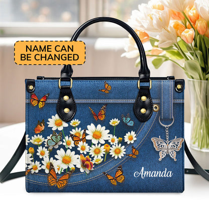 Faith Quote - Personalized Leather Handbag GMJSLB200092