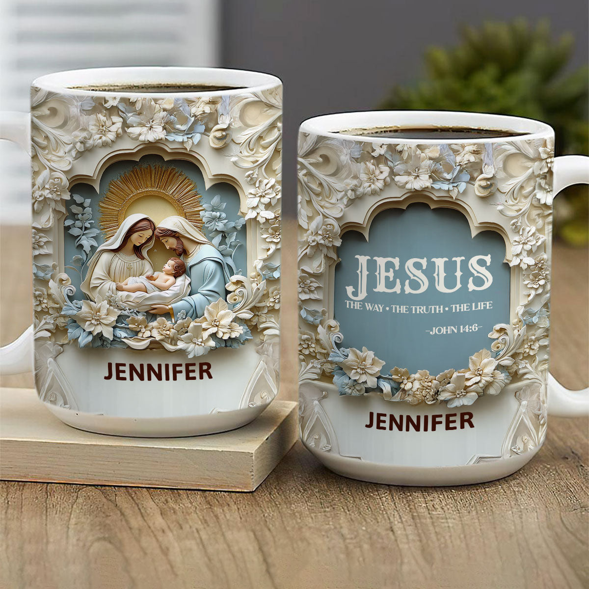 Jesus The Way The Truth The Life - Personalized Ceramic Coffee Mug