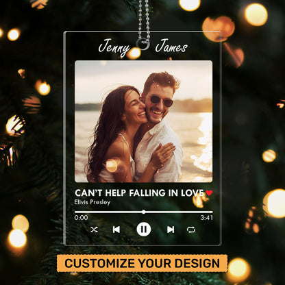 Favorite Song - Personalized Acrylic Ornament - Gift for Loved One GOJS10271