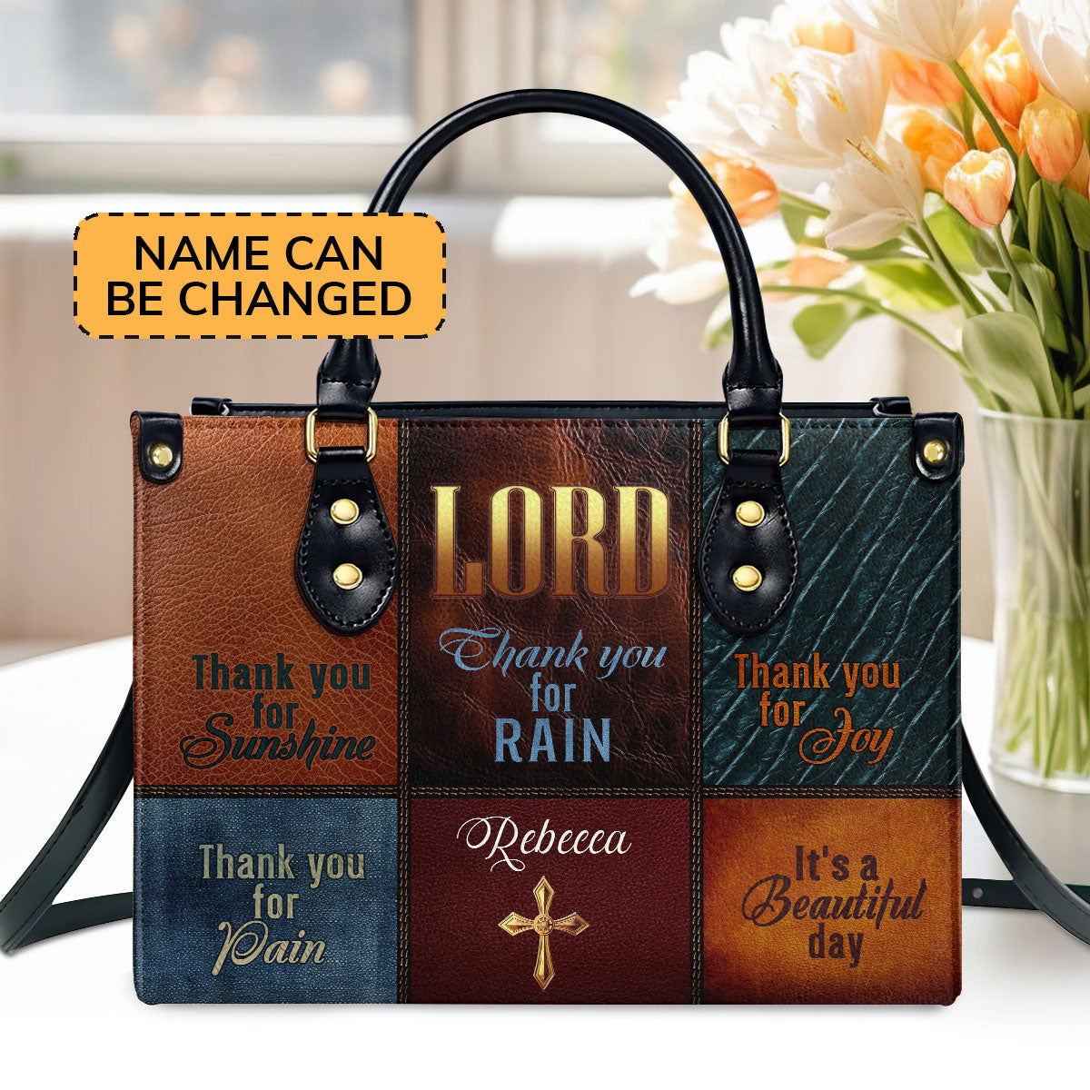 It's A Beautiful Day - Personalized Leather Handbag GMJSLB200024