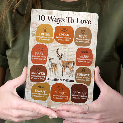 10 Ways To Love - Personalized Leather Notebook GMJSNB200121