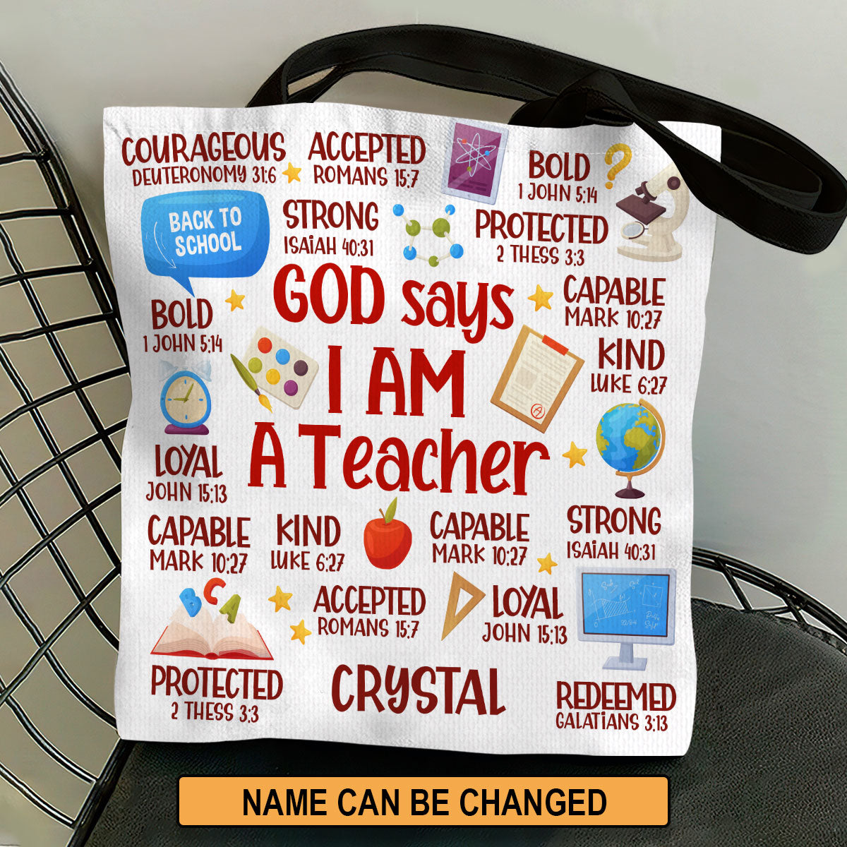 God Says I Am A Teacher - Personalized Tote Bag GTTJS10006