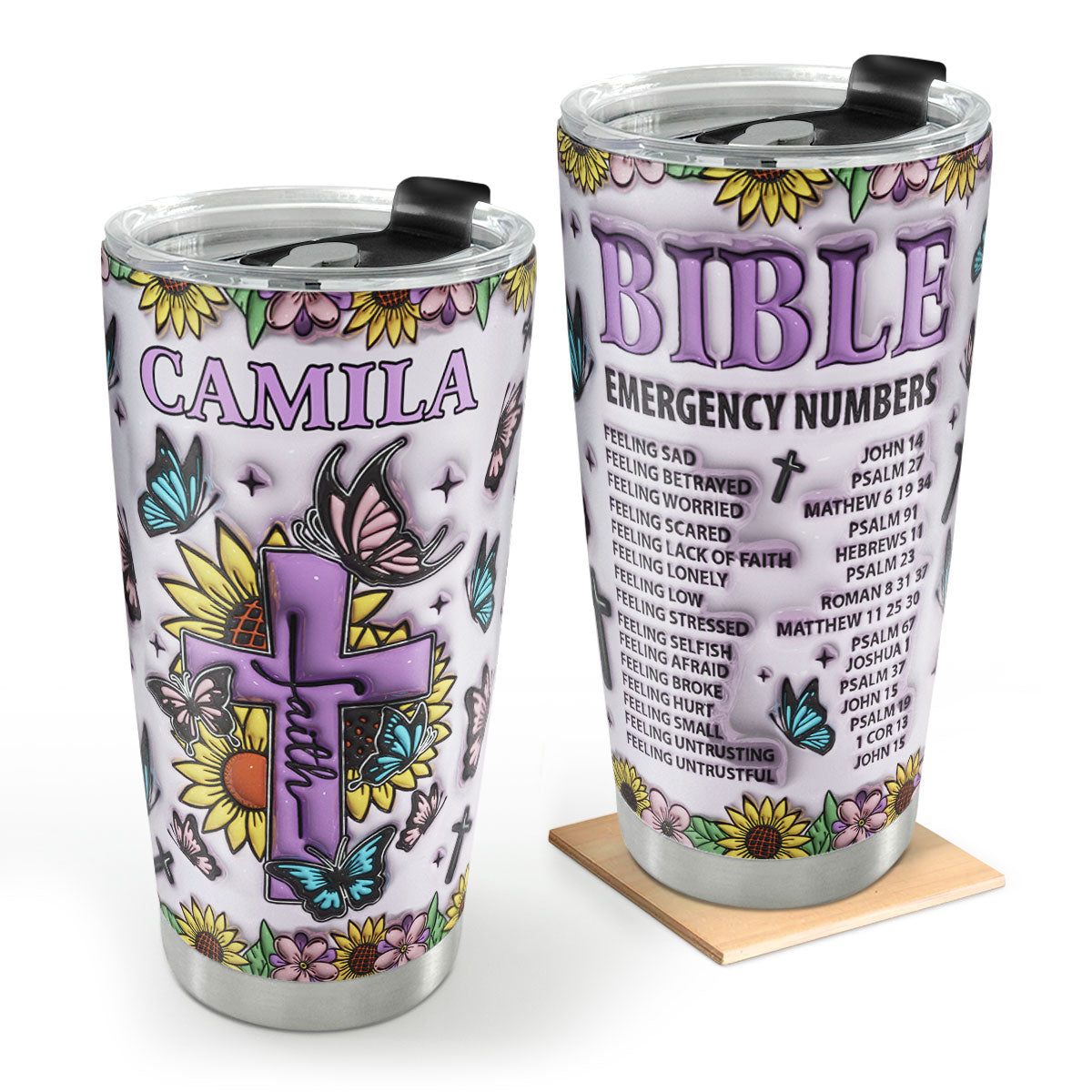 Faith-Inspired - Personalized Stainless Steel Tumbler
