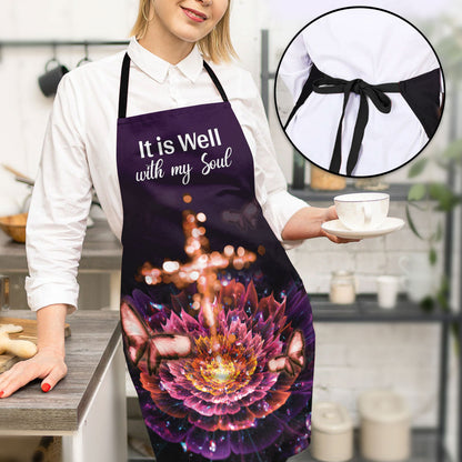It Is Well With My Soul - Christian Apron - Inspirational Kitchen Accessory
