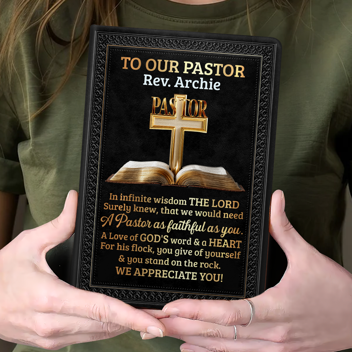 To Our Pastor - Personalized Leather Cover Notebook GMJSNB200041