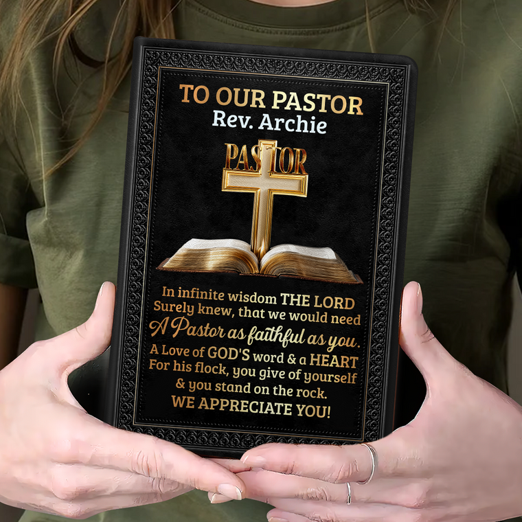 To Our Pastor - Personalized Leather Cover Notebook GMJSNB200041