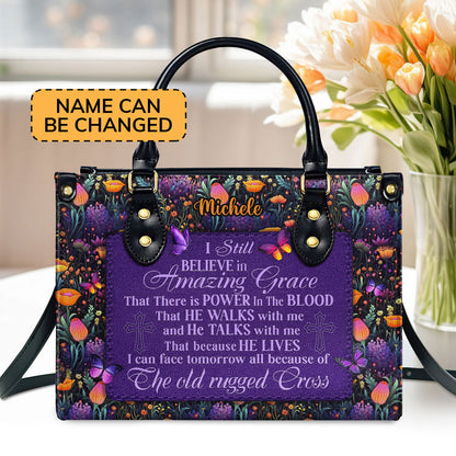 Inspirational Quote - Personalized Leather Handbag GMJSLB200021