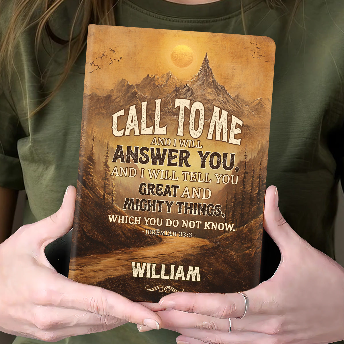 Call To Me - Personalized Leather Cover Notebook GMJSNB200097