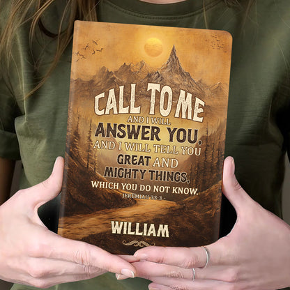 Call To Me - Personalized Leather Cover Notebook GMJSNB200097