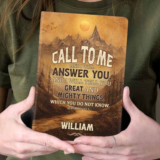 Call To Me - Personalized Leather Cover Notebook GMJSNB200097