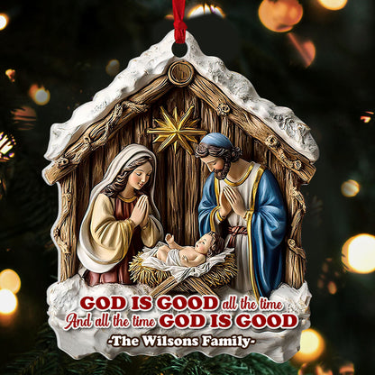 God Is Good All The Time - Personalized Acrylic Ornament GOJS10041