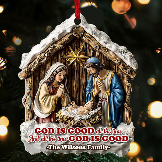 God Is Good All The Time - Personalized Acrylic Ornament GOJS10041