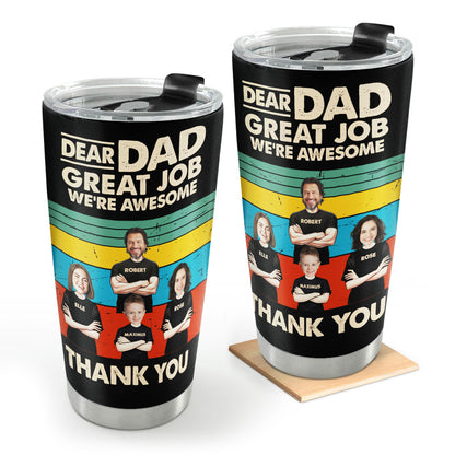 Dear Dad - Personalized Stainless Steel Tumbler 20oz