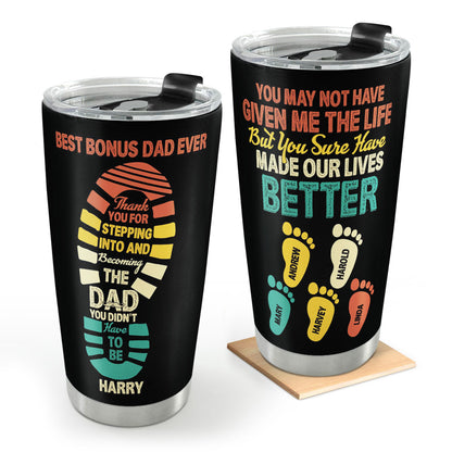 Best Bonus Dad Ever - Personalized Stainless Steel Tumbler