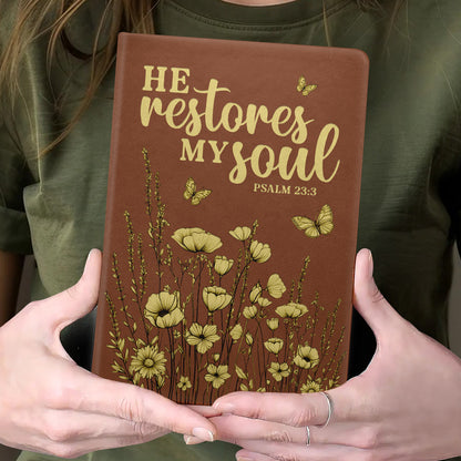He Restores My Soul - Leather Cover Notebook GMJSNB200100