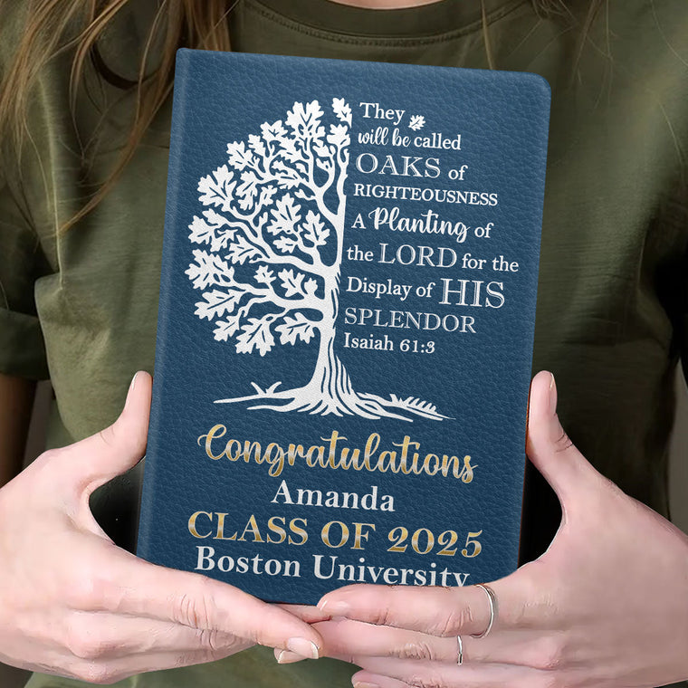 Oaks Of Righteousness - Personalized Leather Notebook GMJSNB200096