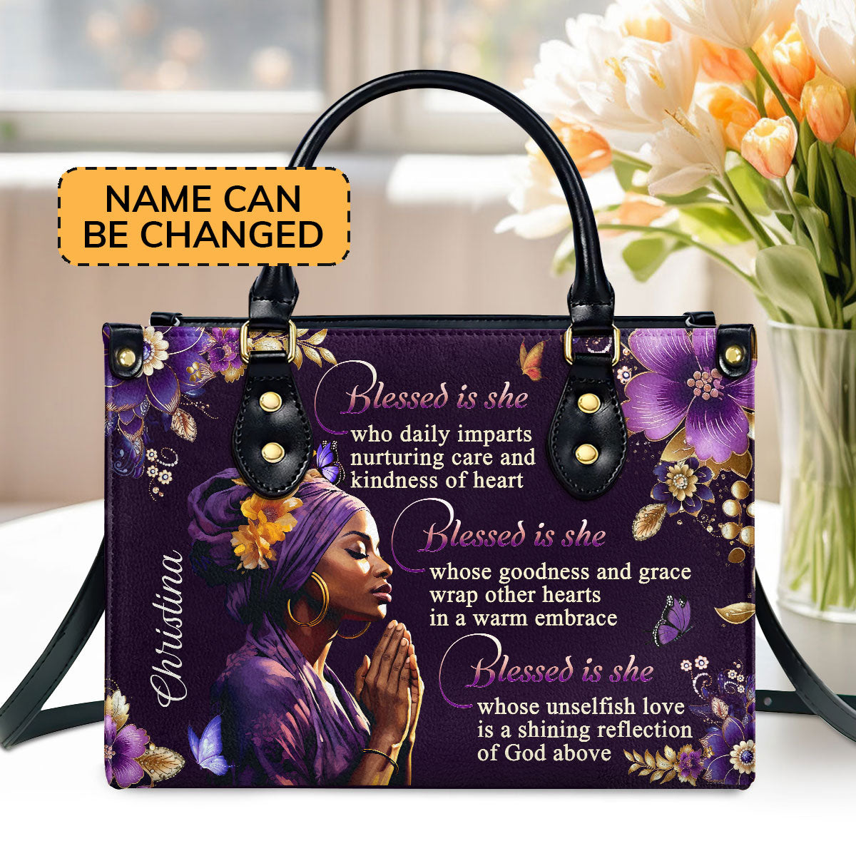 Faith-Inspired - Personalized Leather Handbag GMJSLB200019