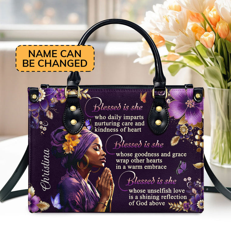 Faith-Inspired - Personalized Leather Handbag GMJSLB200019