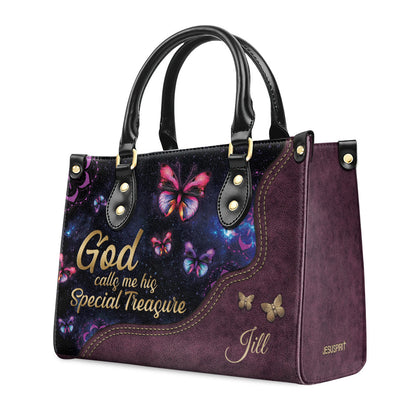 God Calls You His Treasure - Personalized Leather Handbag GMJSLB200083