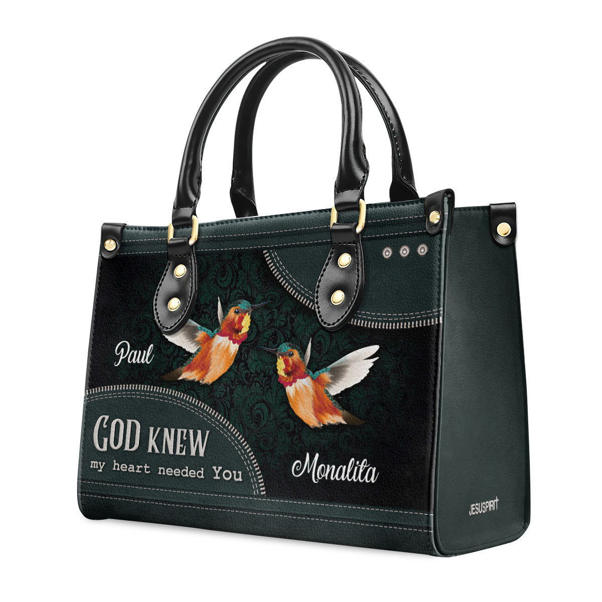 God Knew My Heart Needed You - Personalized Leather Handbag GMJSLB200109