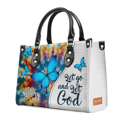 Let Go And Let God - Personalized Leather Handbag GMJSLB200102