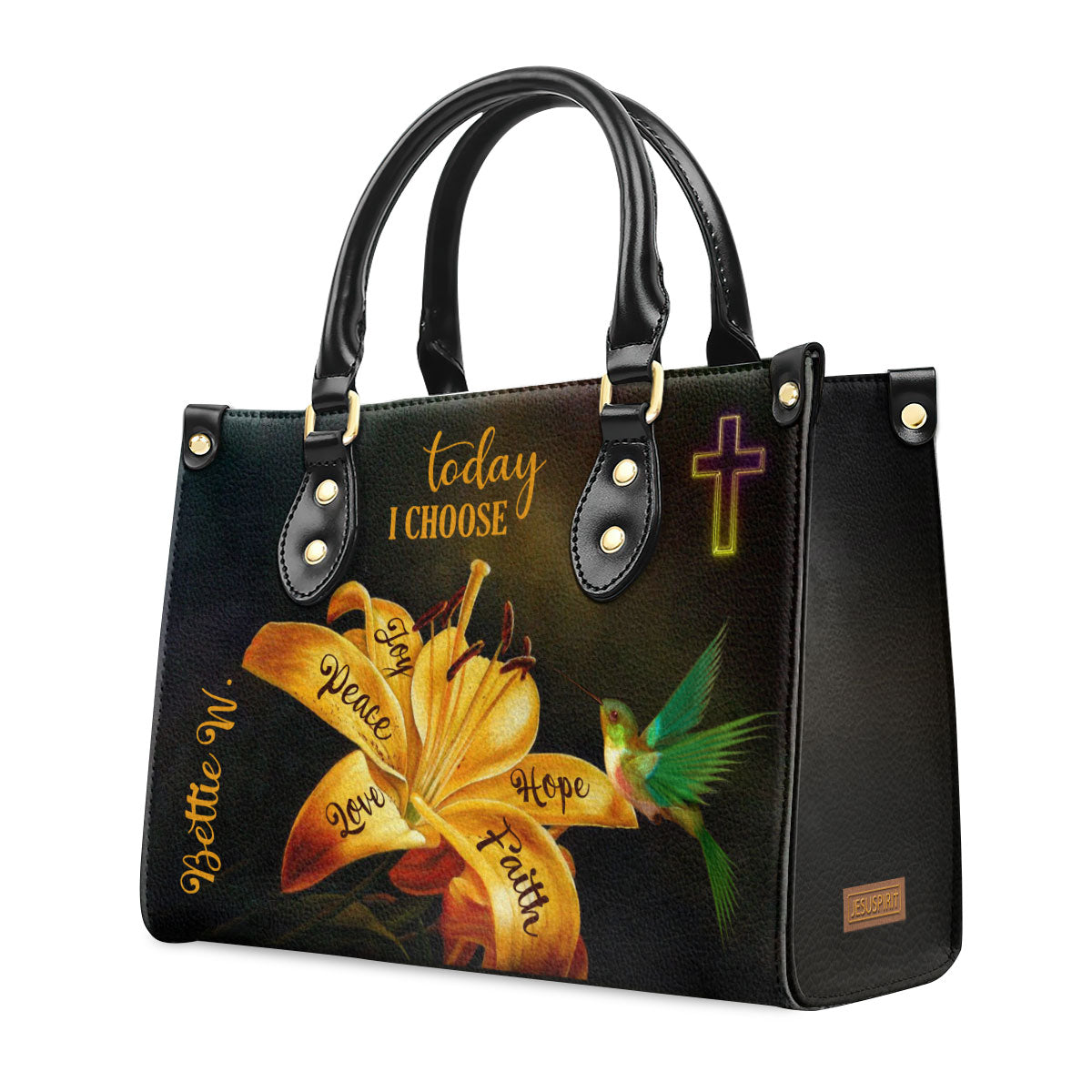 Today I Choose Joy - Personalized Leather Handbag GMJSLB200098