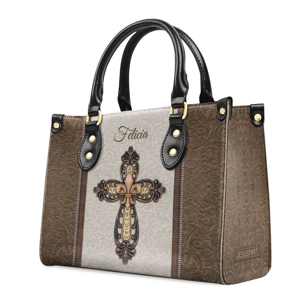 Faith-Inspired - Leather Handbag with Custom Name GMJSLB200093