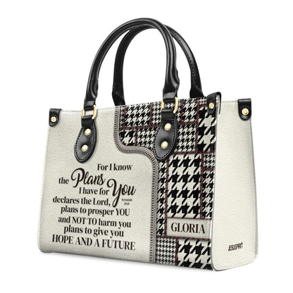 Jeremiah 29:11 Gift for Women - Personalized Leather Handbag GMJSLB200077