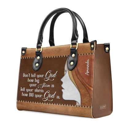 Faith Quote - Personalized Leather Handbag GMJSLB200101