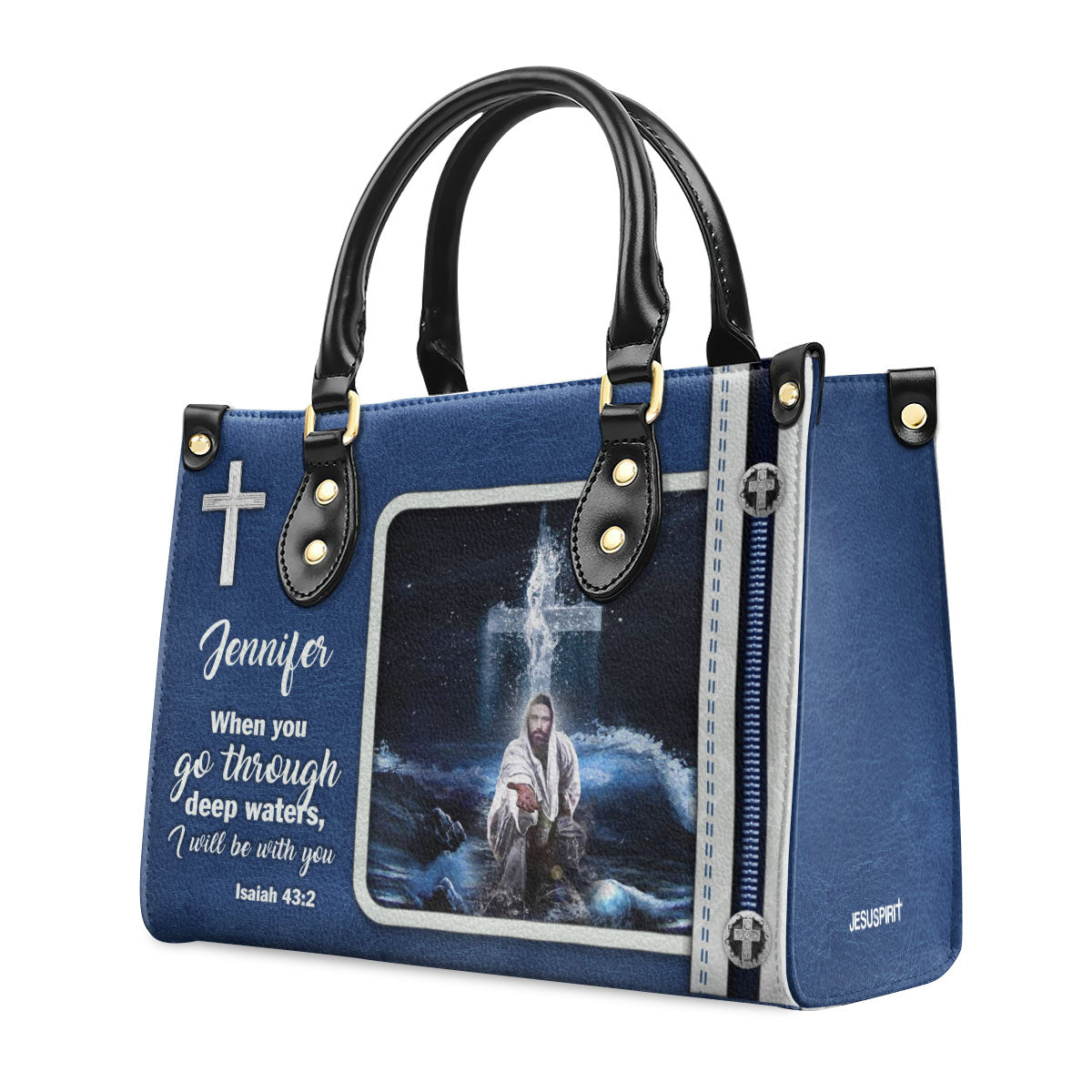 Faith-Based Quote - Personalized Leather Handbag GMJSLB200103