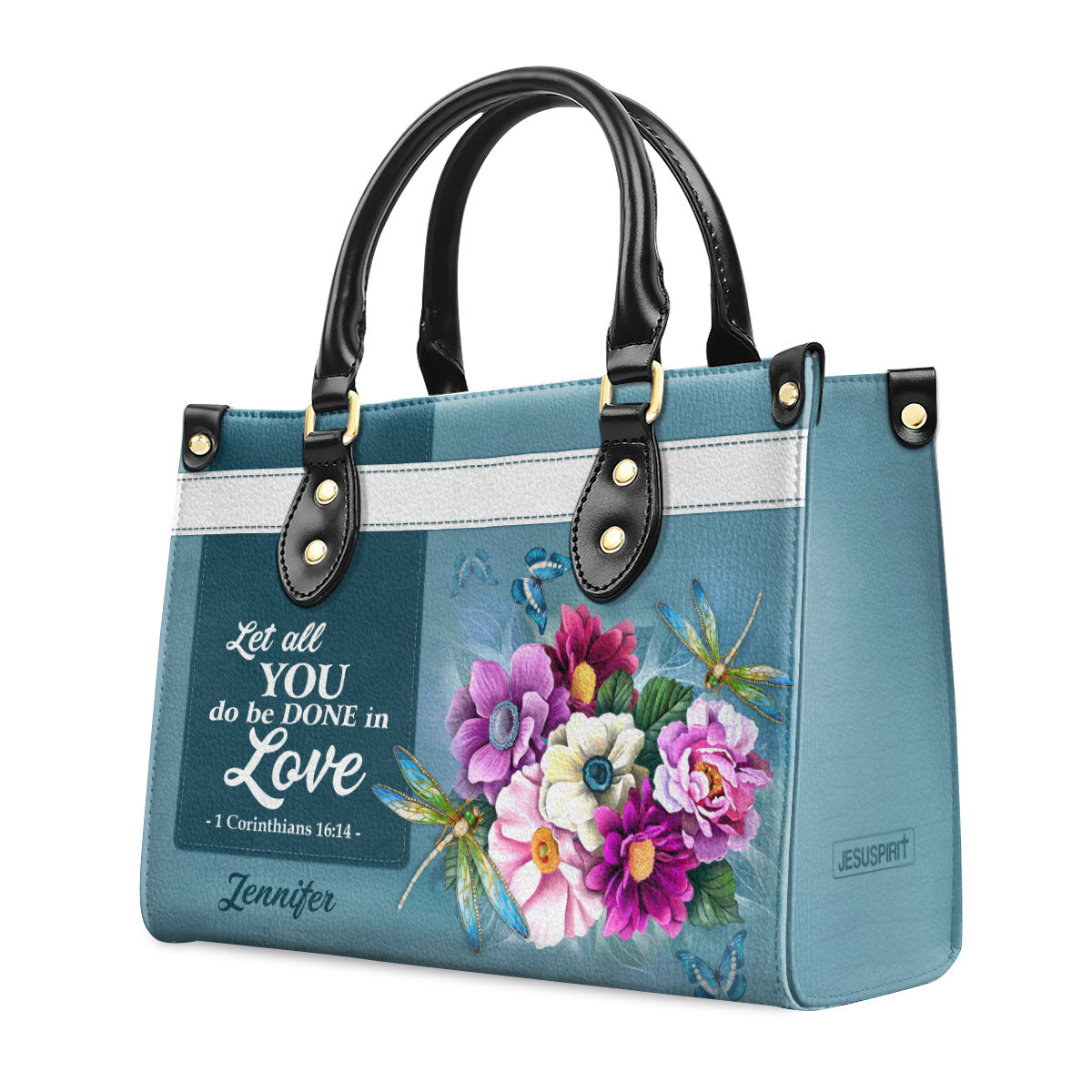 Let All That You Do Be Done In Love - Personalized Leather Handbag GMJSLB200062